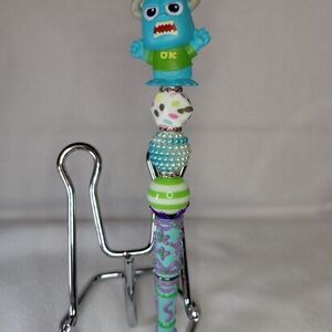 Sully Monsters University Beaded Pen - Playful Blue & Green Design